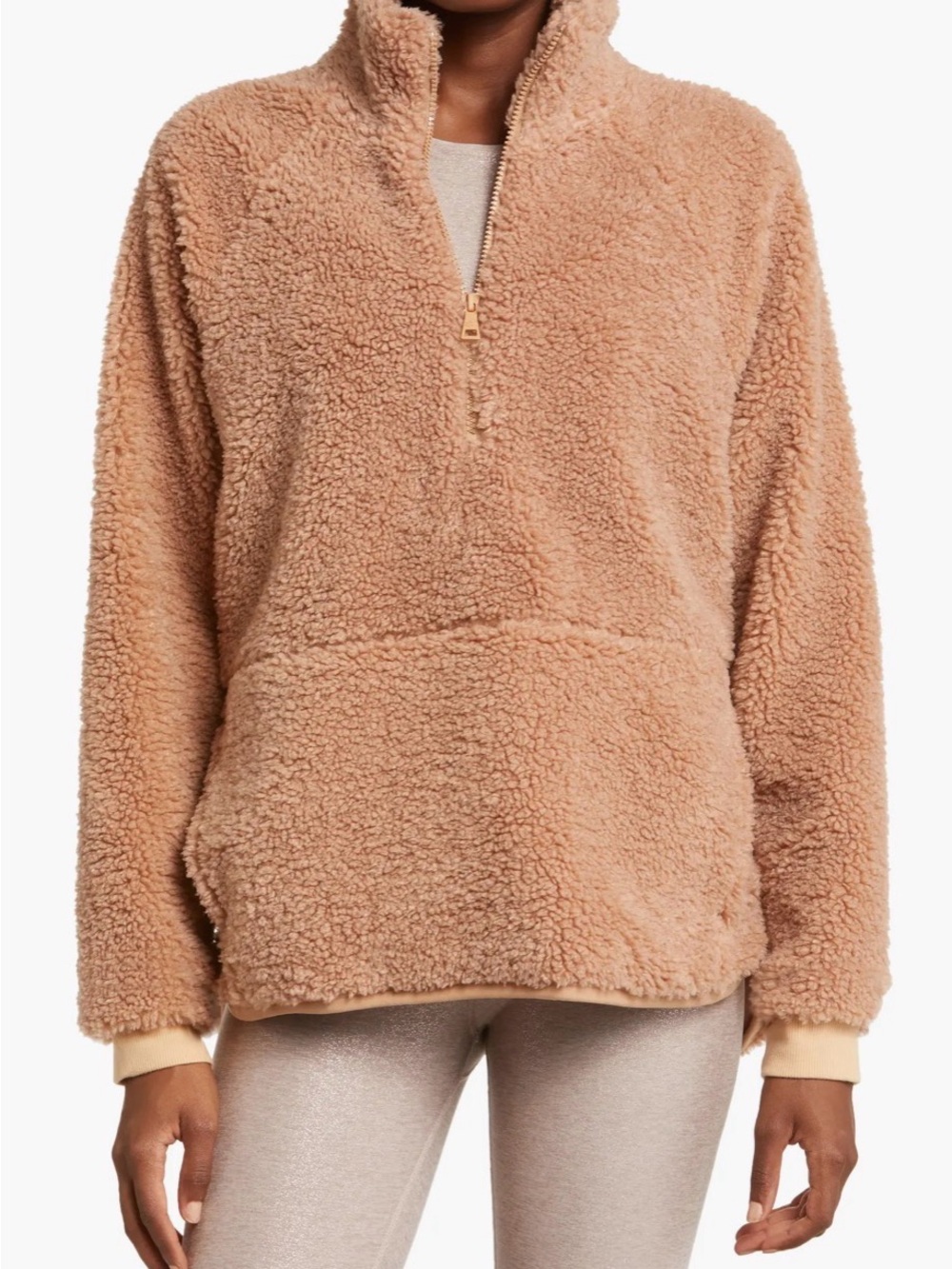 Beyond Yoga Take Flight High Pile Fleece Half Zip Pullover